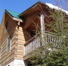 blowing rock cabin looking up