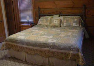King bed in master of blowing rock cabin