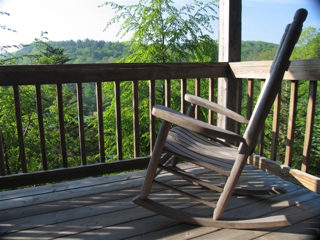 rocking chair at blowing rock cabin